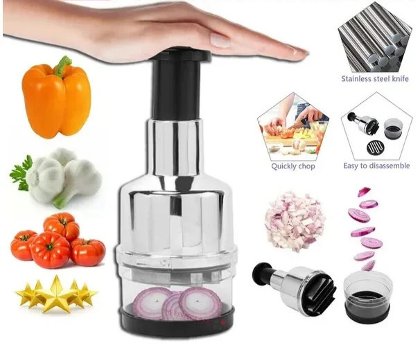 Manual Hand Press Garlic Onion Chopper Vegetable Food Chopper Processor Dicer US