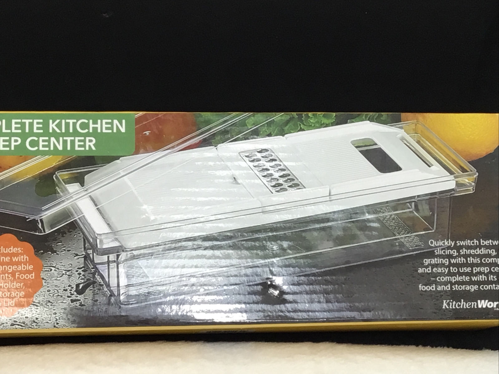 Kitchen Worthy Complete Kitchen Prep Center Slicing Shredding and Grating