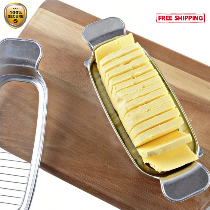 1pc Aluminum Cheese & Egg Slicer – Wire Cutter for Butter, Tofu & More – NEW