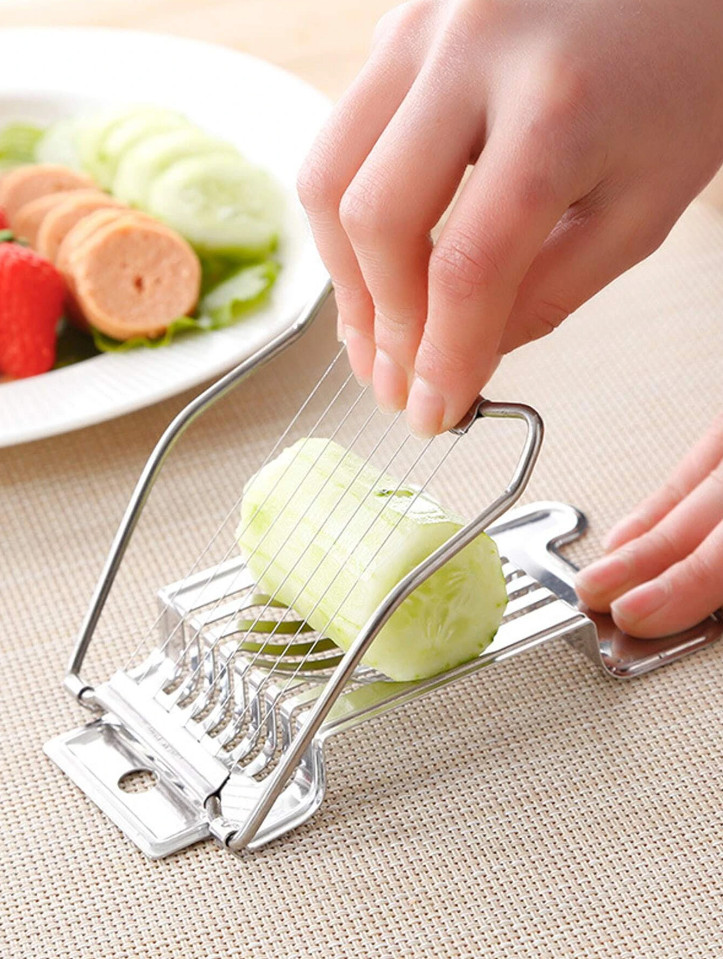 1 pc Stainless Steel Egg Slicer Cutter – Kitchen Tool for Perfect Slices