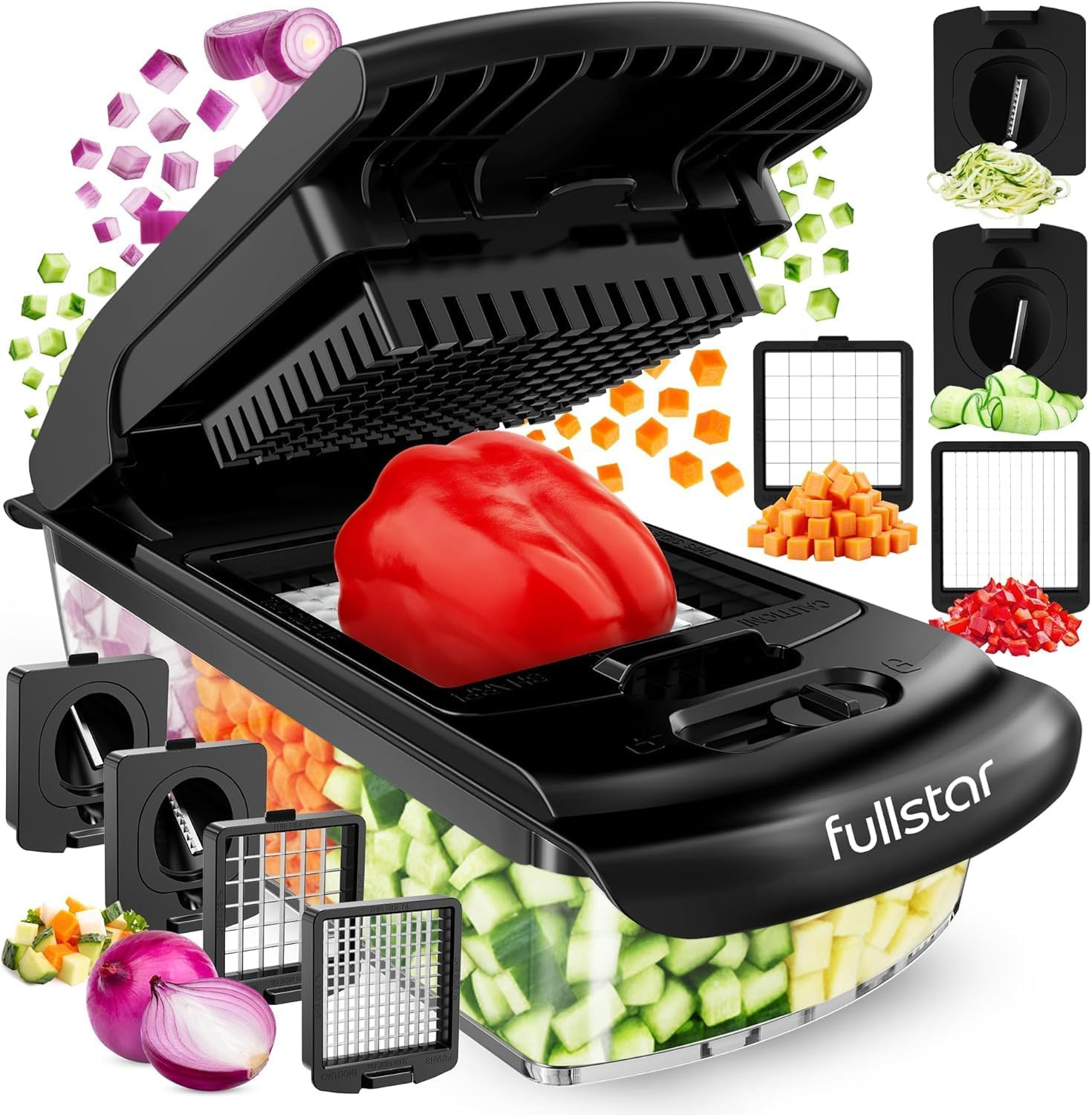 the Original Pro Chopper – Vegetable Chopper and Spiralizer, Food