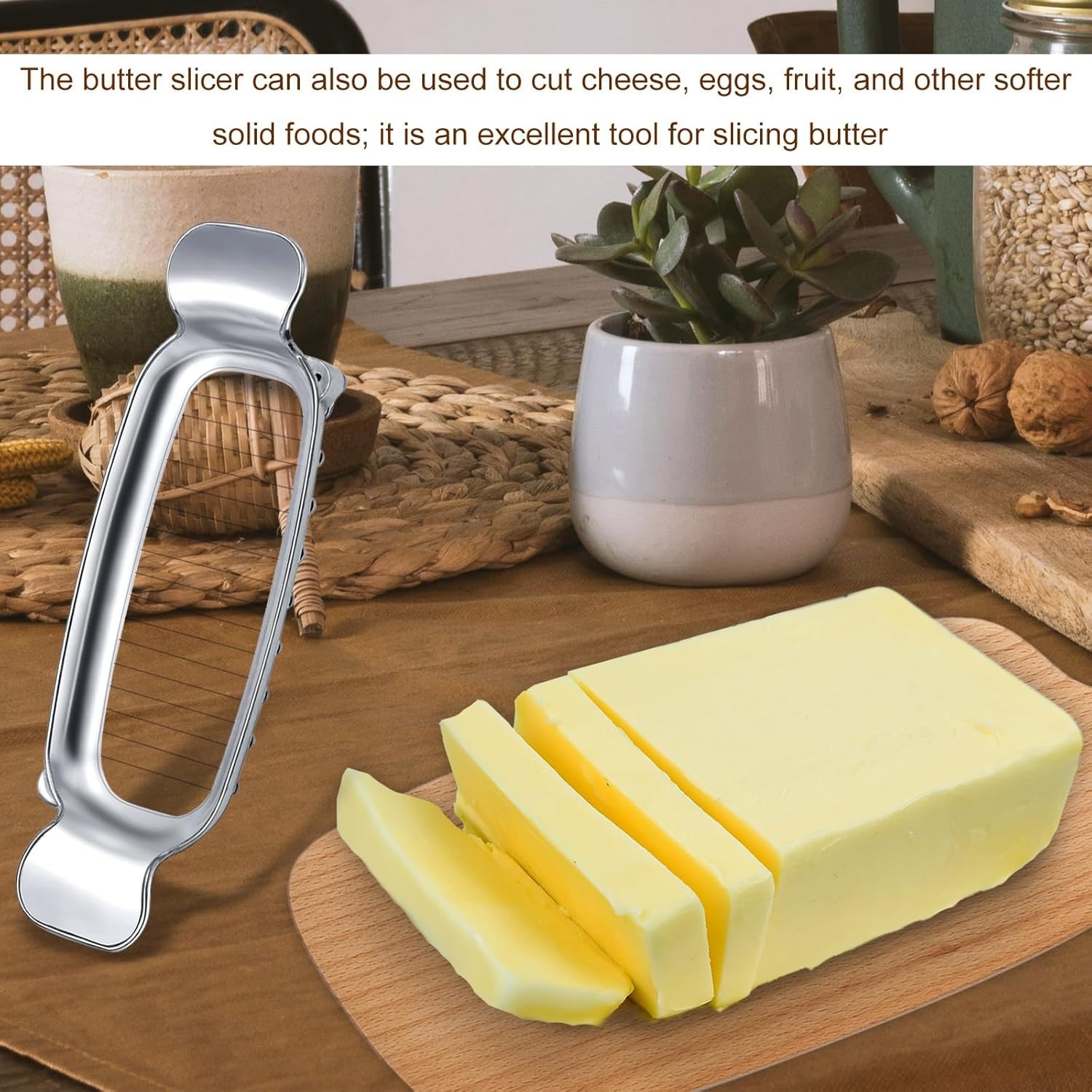 Butter Slicer Stainless Steel Cheese Cutter Kitchen Accessories Endurance Silver