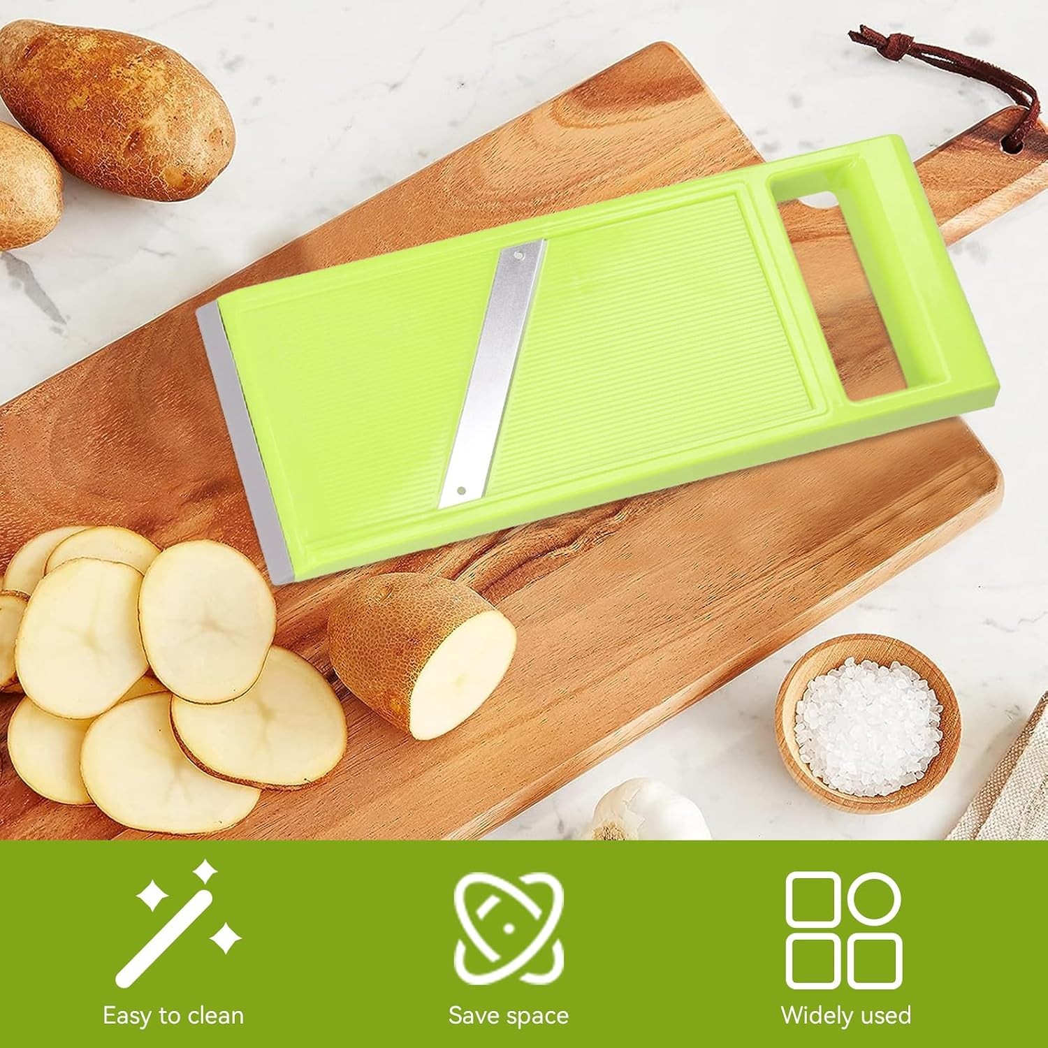 Handheld Potato Slicer & French Fry Cutter, Stainless Steel Manual Vegetable