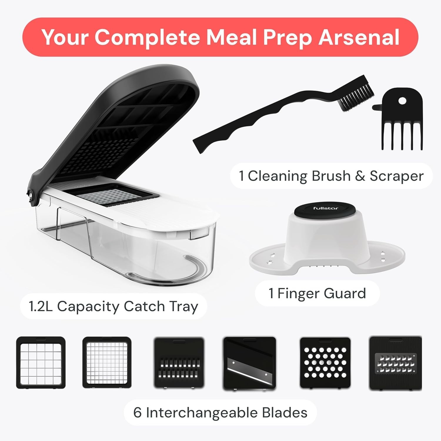 Fullstar The Original Pro Chopper – Vegetable Chopper and Spiralizer, Food Chopp
