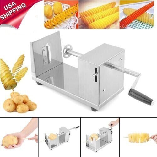 Tornado Potato Spiral Cutter, Manual Stainless Steel Potatoes Twister Slicer BBQ