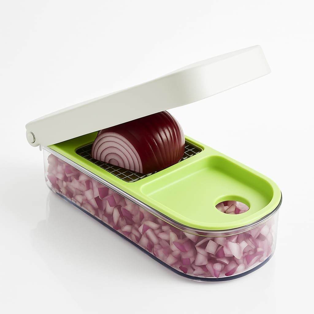 Vidalia Chop Wizard Vegetable & Fruit Chopper, 2~Cup Base, Stainless Steel