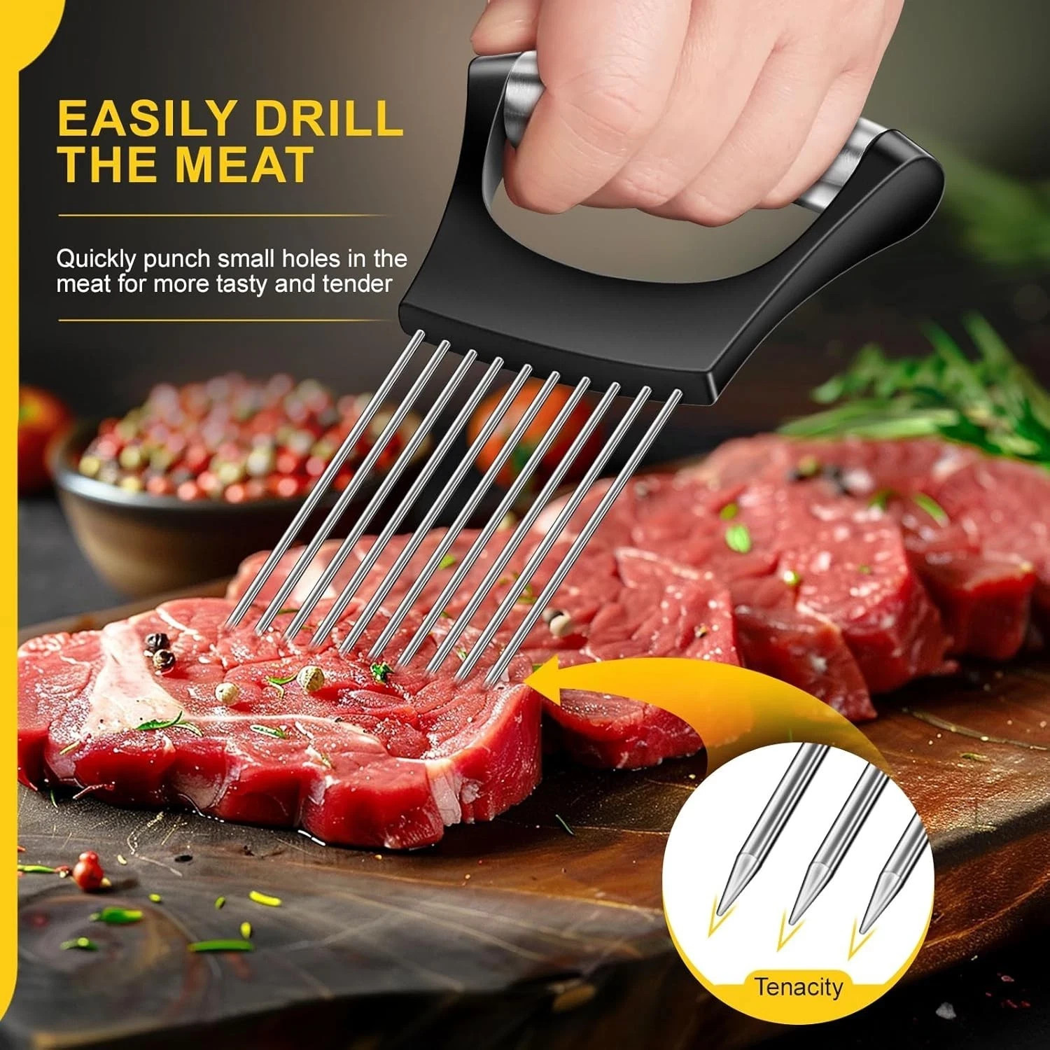 2025 Premium Onion Slicer, Stainless Steel Onion Holder for Slicing Onion, Kiwif
