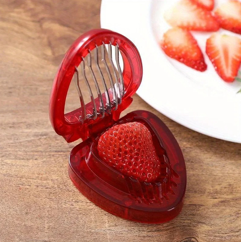 1 pc Stainless Steel Strawberry Slicer Cutter Corer Huller Fruit Stem Remover