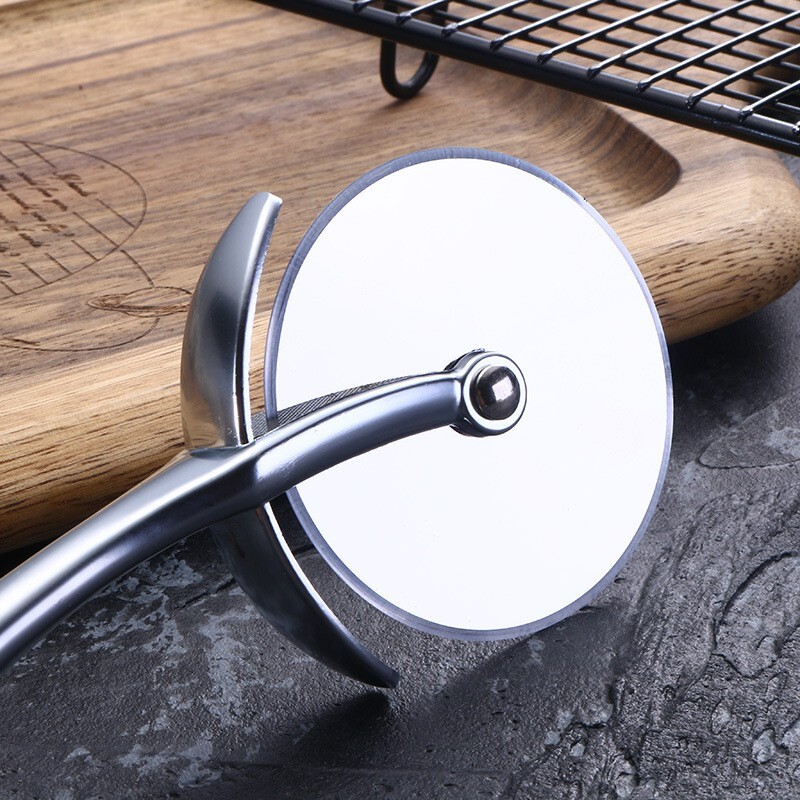 Stainless Steel Pizza Food Cutter Pizza Cutter Rocker 7.5 inch