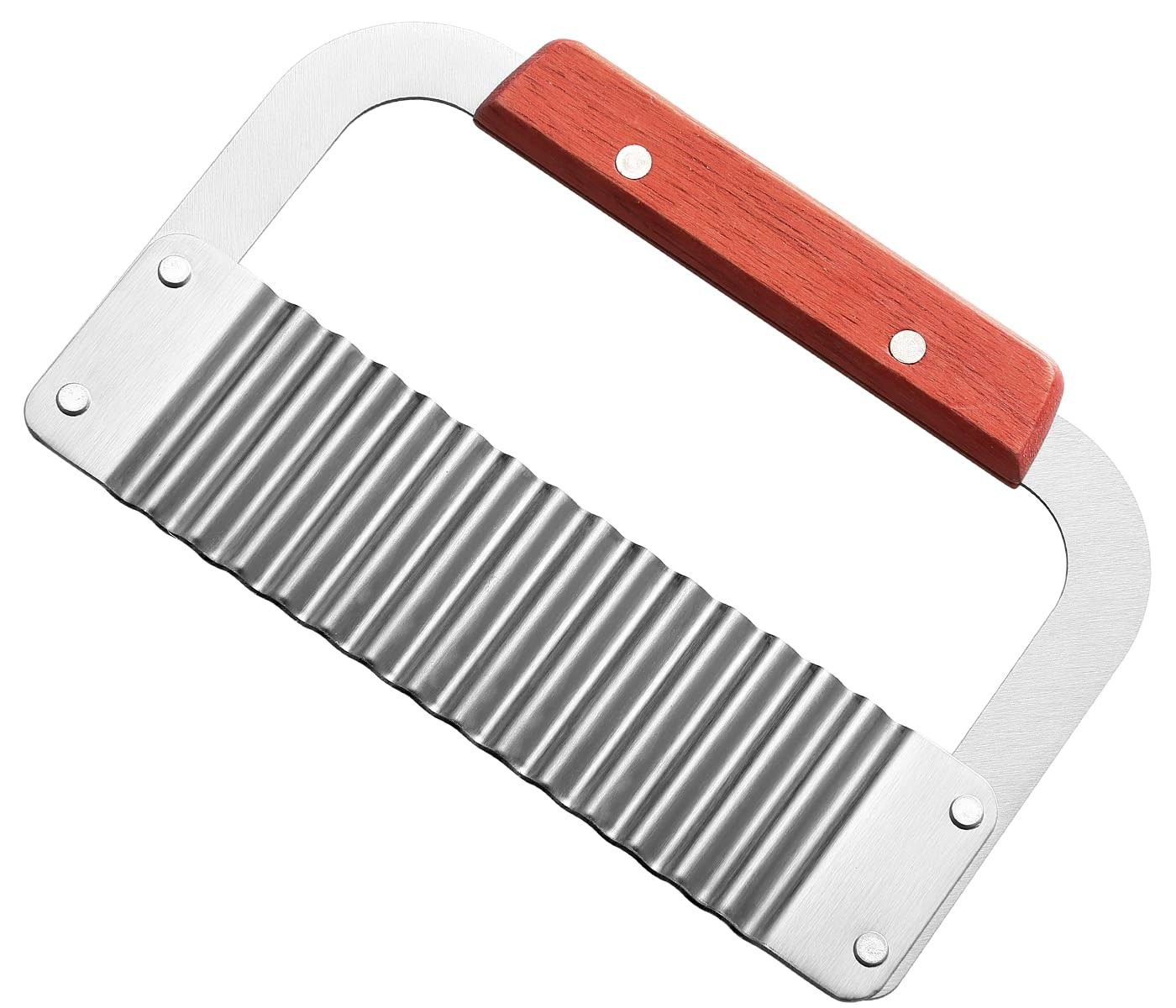 Crinkle Cutter Stainless Steel Potato Slicer Heavy Duty Wavy Crinkle Cutting