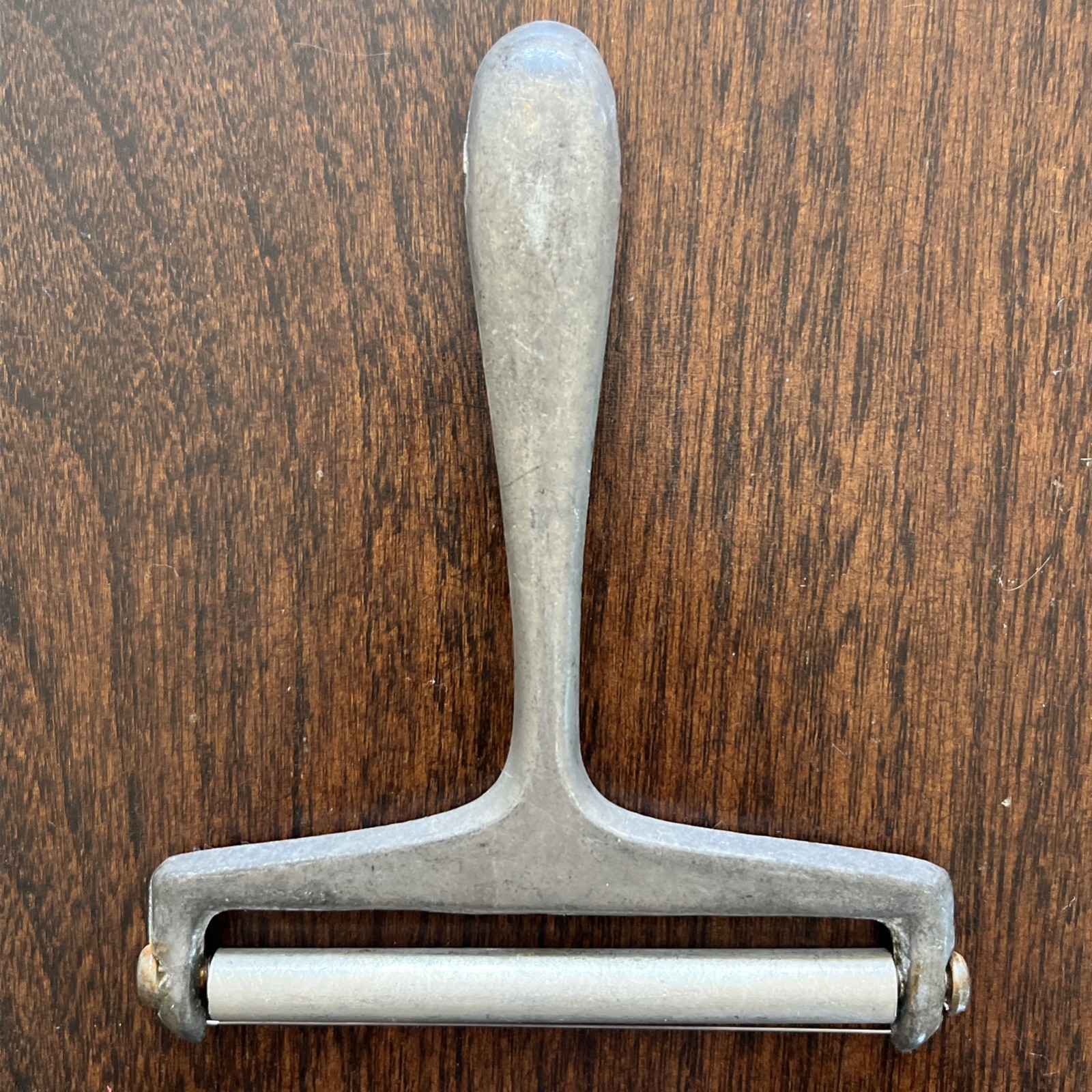 Vintage Aluminum Rolling Wire Cheese Slicer Cutter Kitchen Tool Made in Taiwan