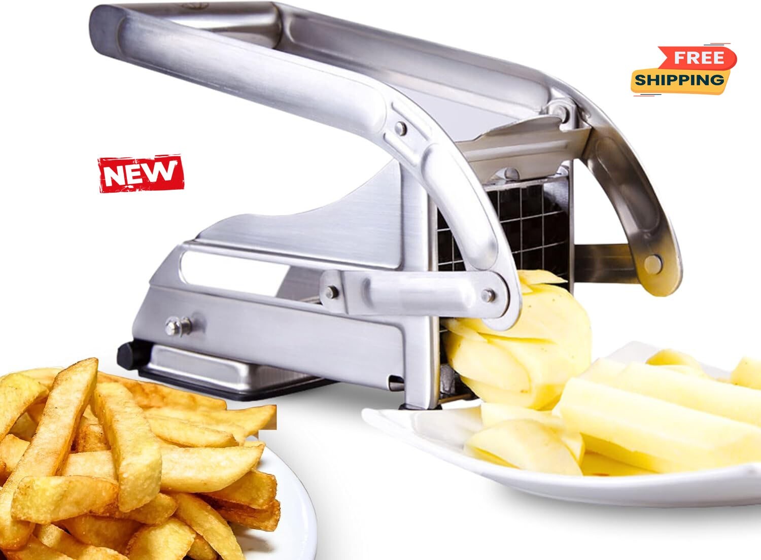 French Fry Cutter, 2-blade Potato Slicer, French Fry Cutter For Potatoes