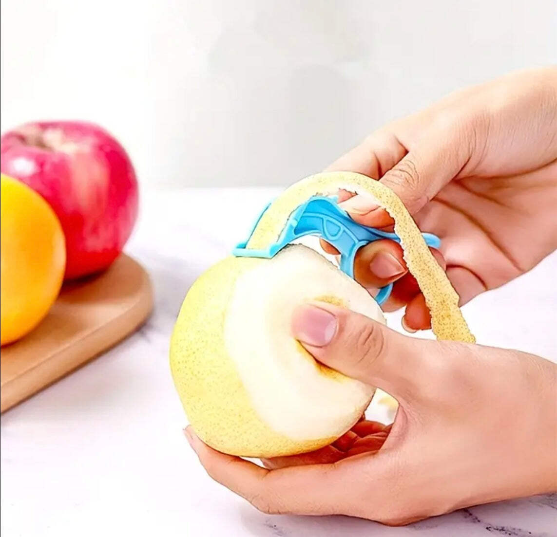 1 pc Multi Use Fruit Peeler Veggie Peeler Multifunctional Peeler With Ring Handl