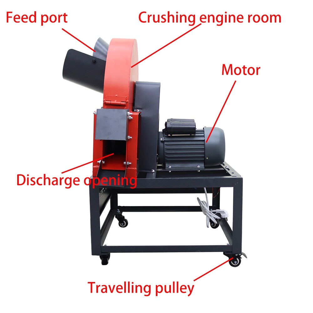2.99HP Straw Root Vegetable Fruit Grinder220V Banana Tree Shredder SlicerMachine