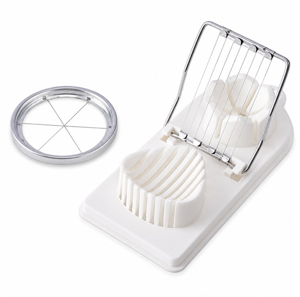 2-in-1 Stainless Steel Egg Slicer & Mushroom Tomato Chopper – Kitchen Cutter