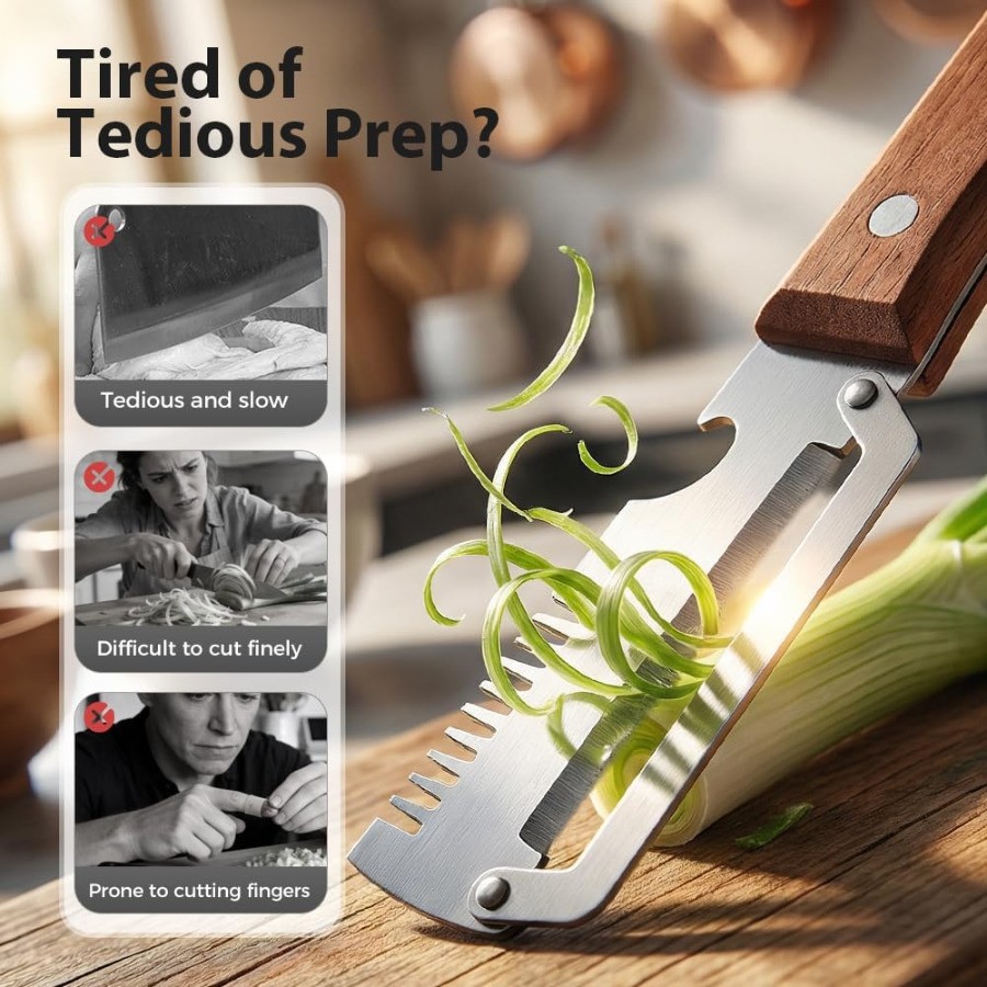 1-2PCS 3 in 1 Vegetable Peeler with Wooden Handle,Stainless Steel Blade Peeler