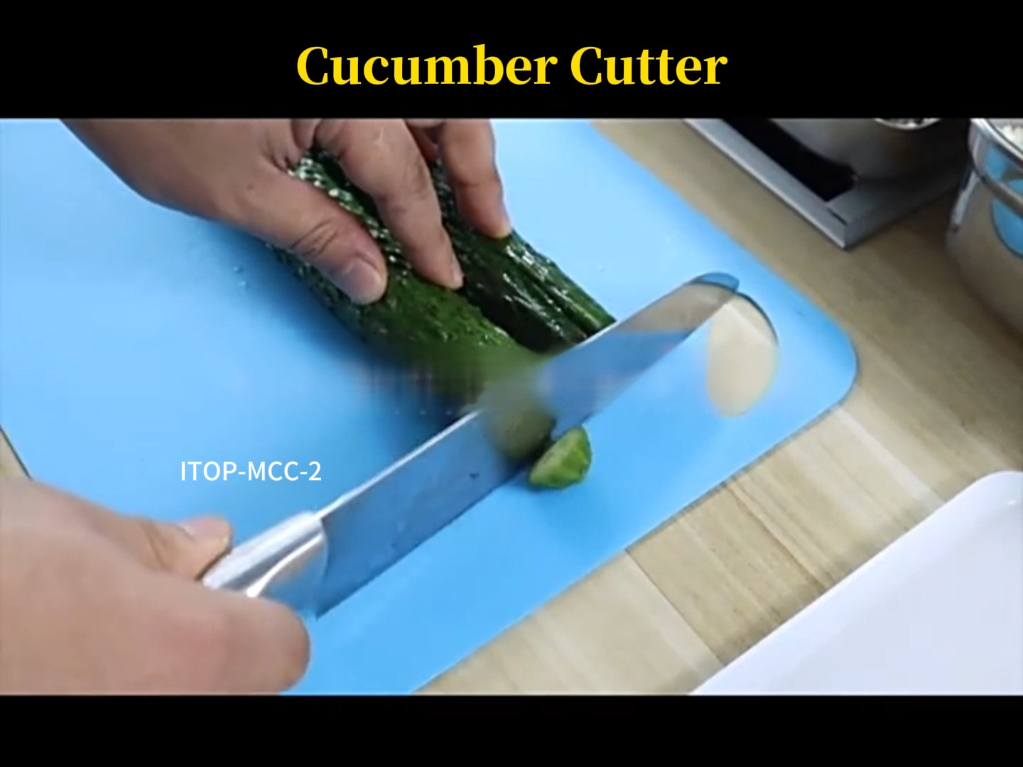 Commercial Cucumber Cutter Set For Sushi Rolling Cucumber Slicer With Rack NEW