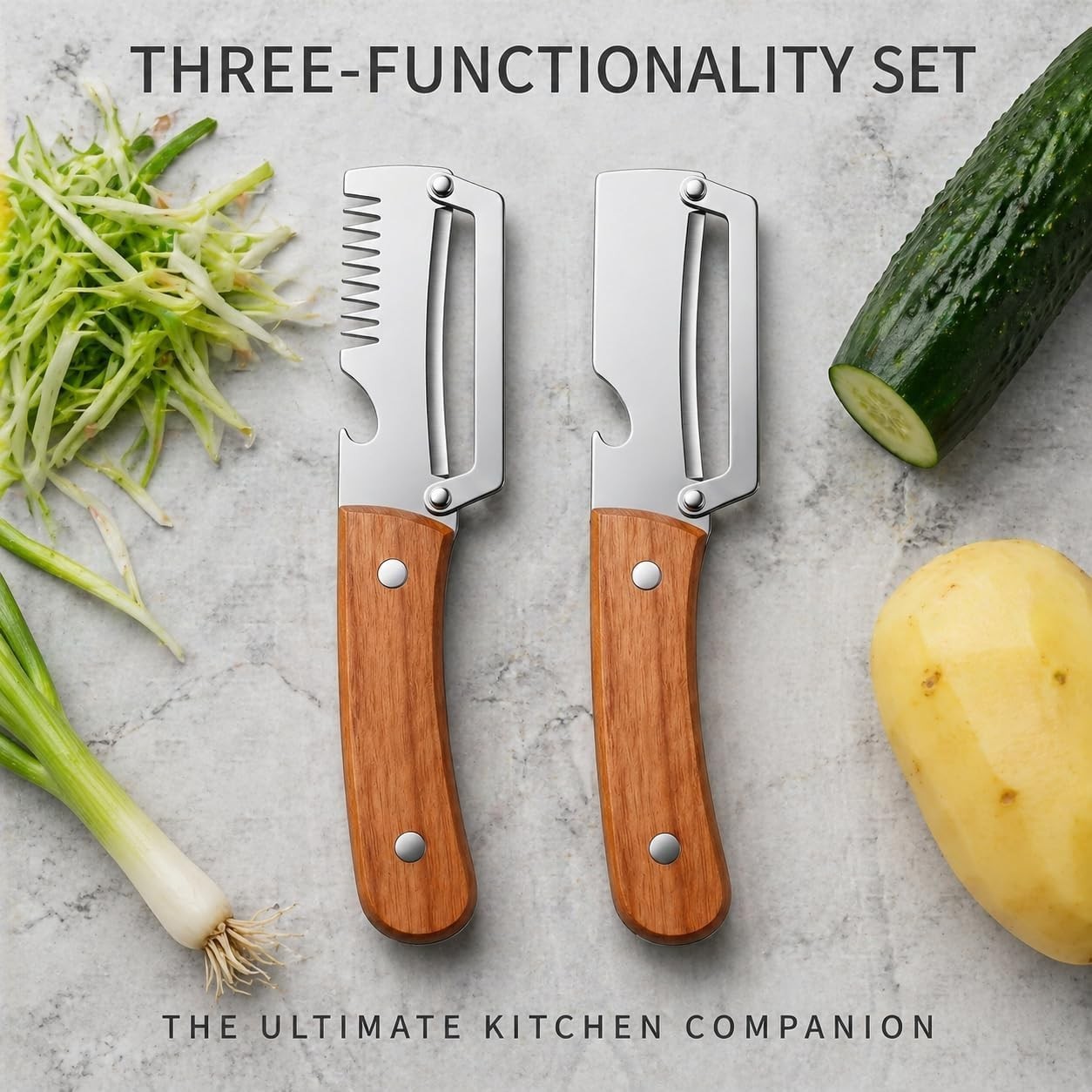 Vegetable Peeler Stainless Steel Multi-Function 2-in-1 3-in-1 Kitchen Tool