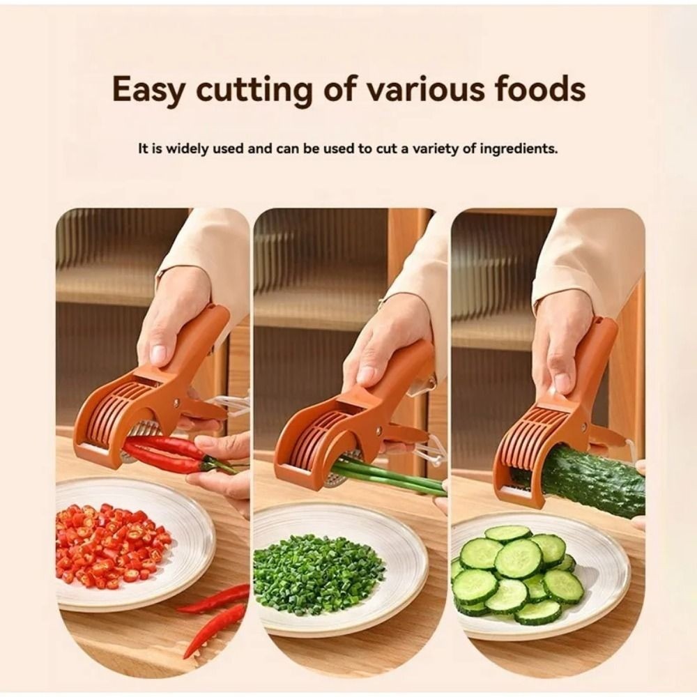 1PC Salad Cutter Banana Slicer Vegetable Cutter Stainless Steel Fruit Slicer