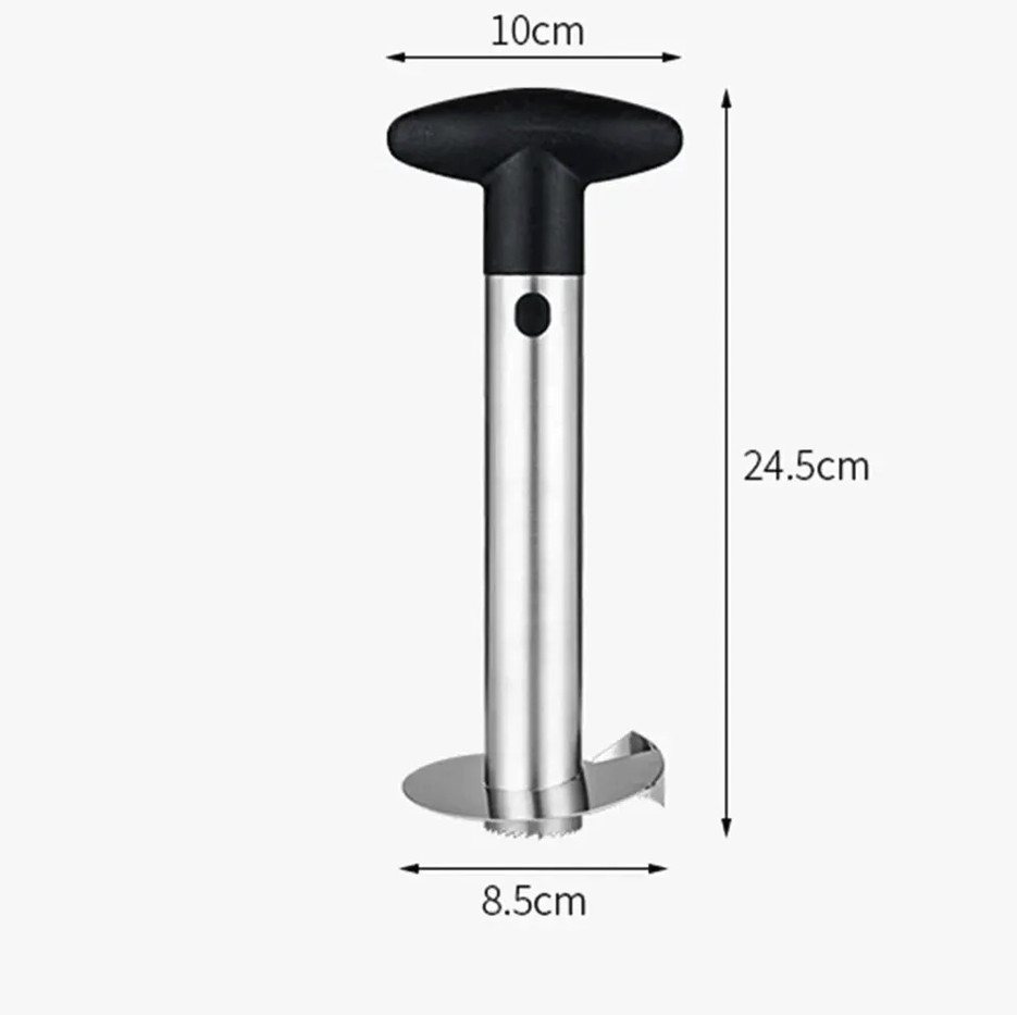 1pc Stainless Steel Pineapple Corer & Slicer – Black Premium Tool – NEW