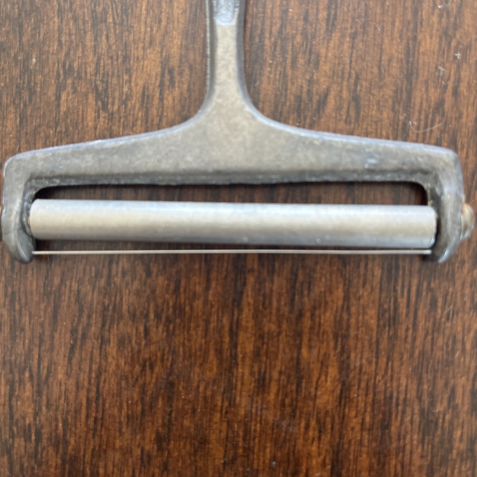 Vintage Aluminum Rolling Wire Cheese Slicer Cutter Kitchen Tool Made in Taiwan