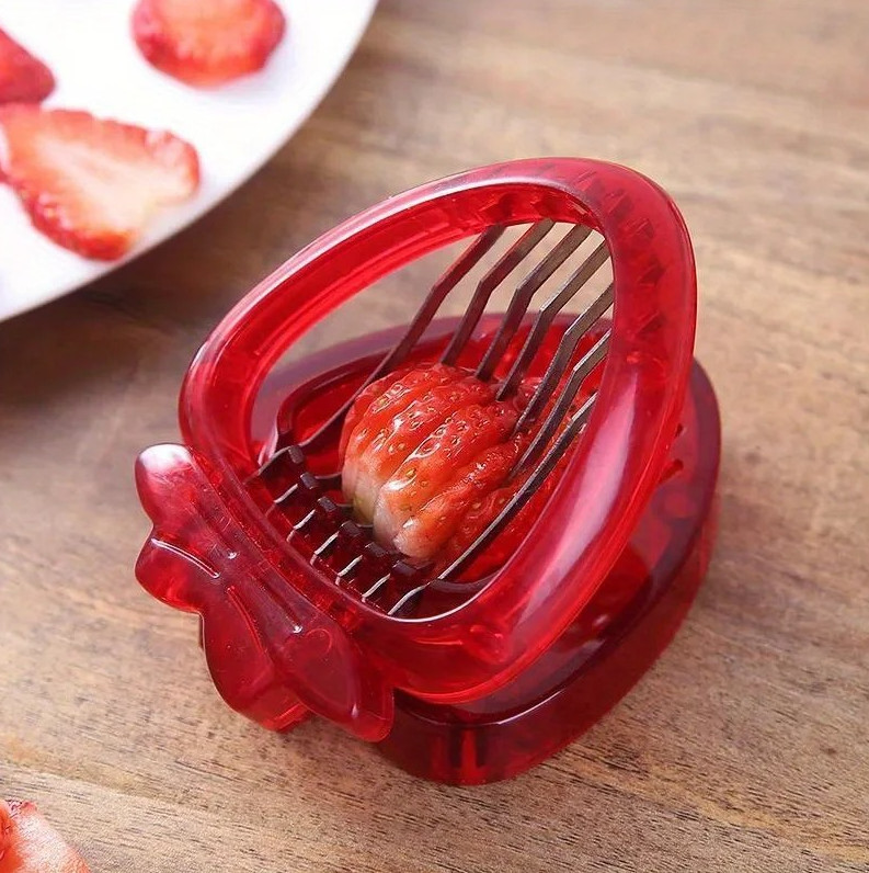 1 pc Stainless Steel Strawberry Slicer Cutter Corer Huller Fruit Stem Remover