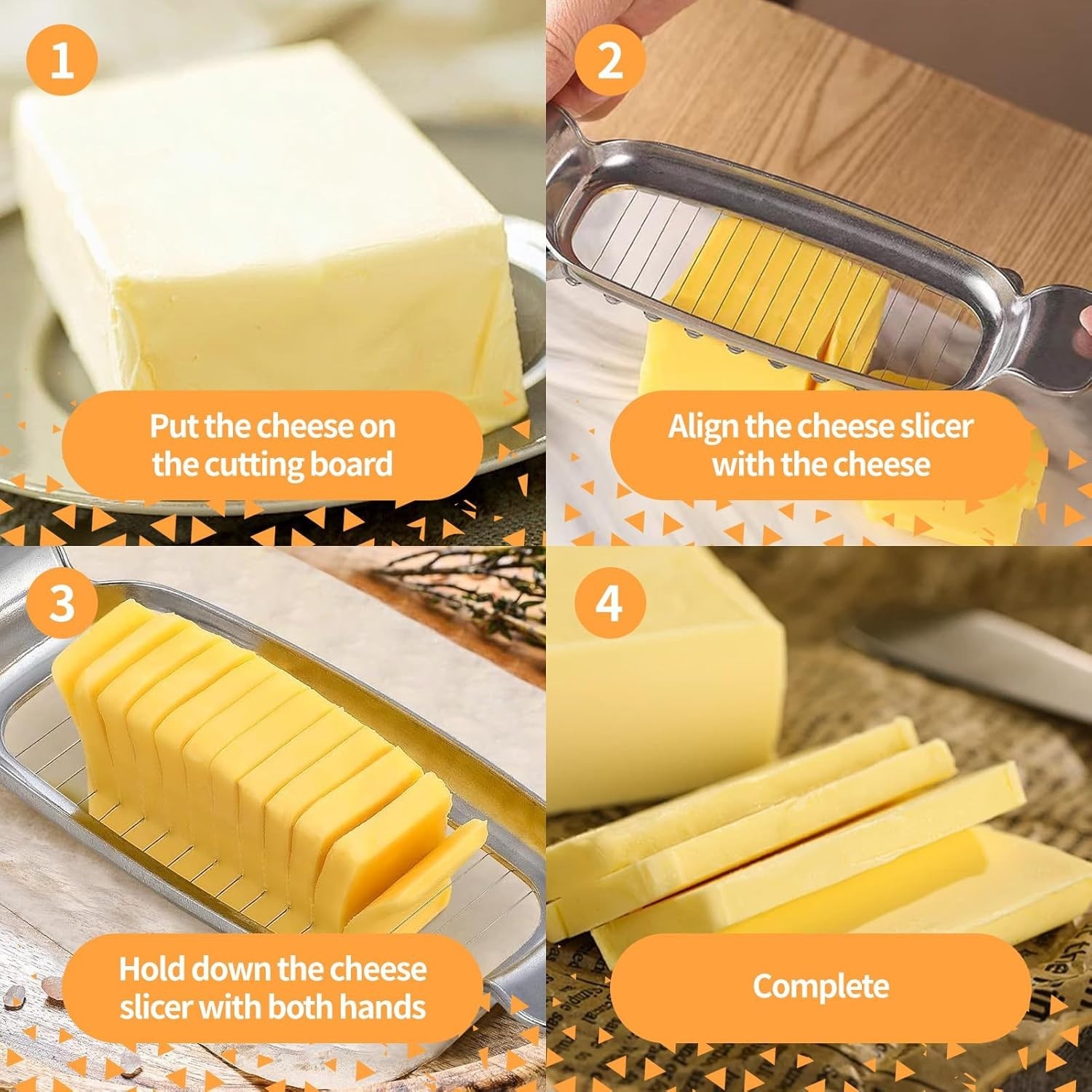 Stainless Steel Butter Cutter, Cheese Slicer Cutter, Butter Fork, Multipurpose