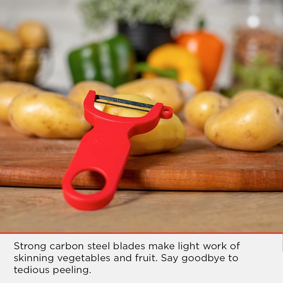 Kuhn Rikon Original Swiss Peeler 3-Pack Set of 3, Red/Green/Yellow
