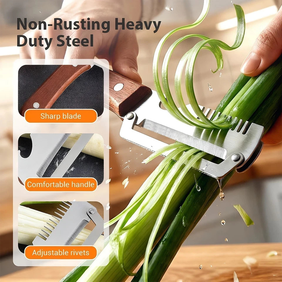NEW 2 in 1 Multi-Functional Vegetable Peeler for Kitchen Stainless Steel Peeler