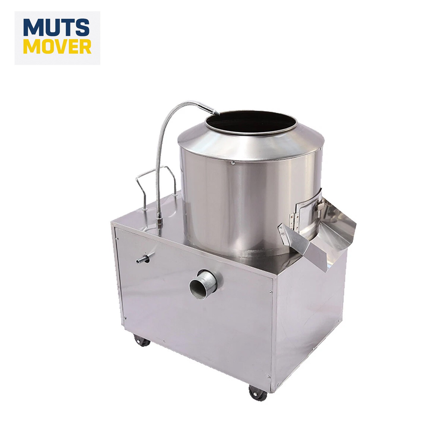 480LBS /H Potato Washer 1500W Electric 430 Stainless Steel Potato Peeler New