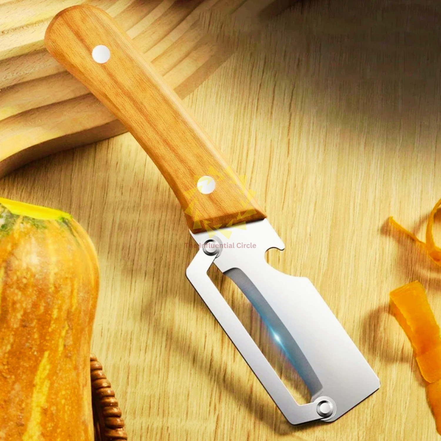 1-3x Stainless Steel Peeler with Wooden Handle Fruit and Vegetable Slicer 2026