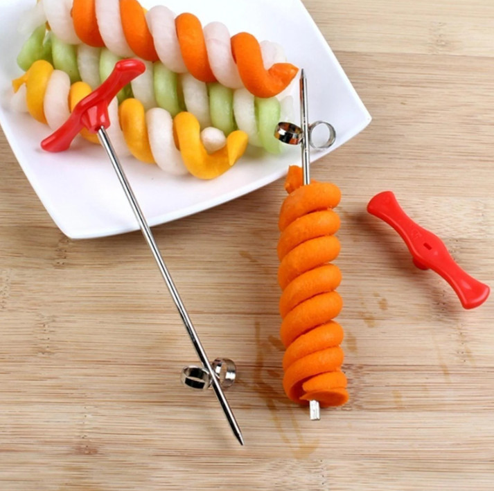 1pc Vegetable Spiral Knife Manual Slicer for Potato, Carrot, Cucumber,Salad Prep