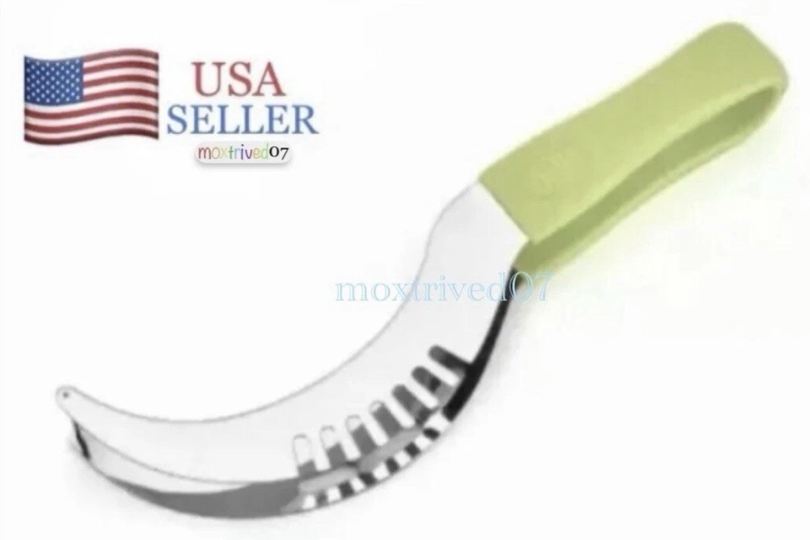 Watermelon Slicer Cutter Knife Server Corer Scoop Stainless Steel Kitchen Tool