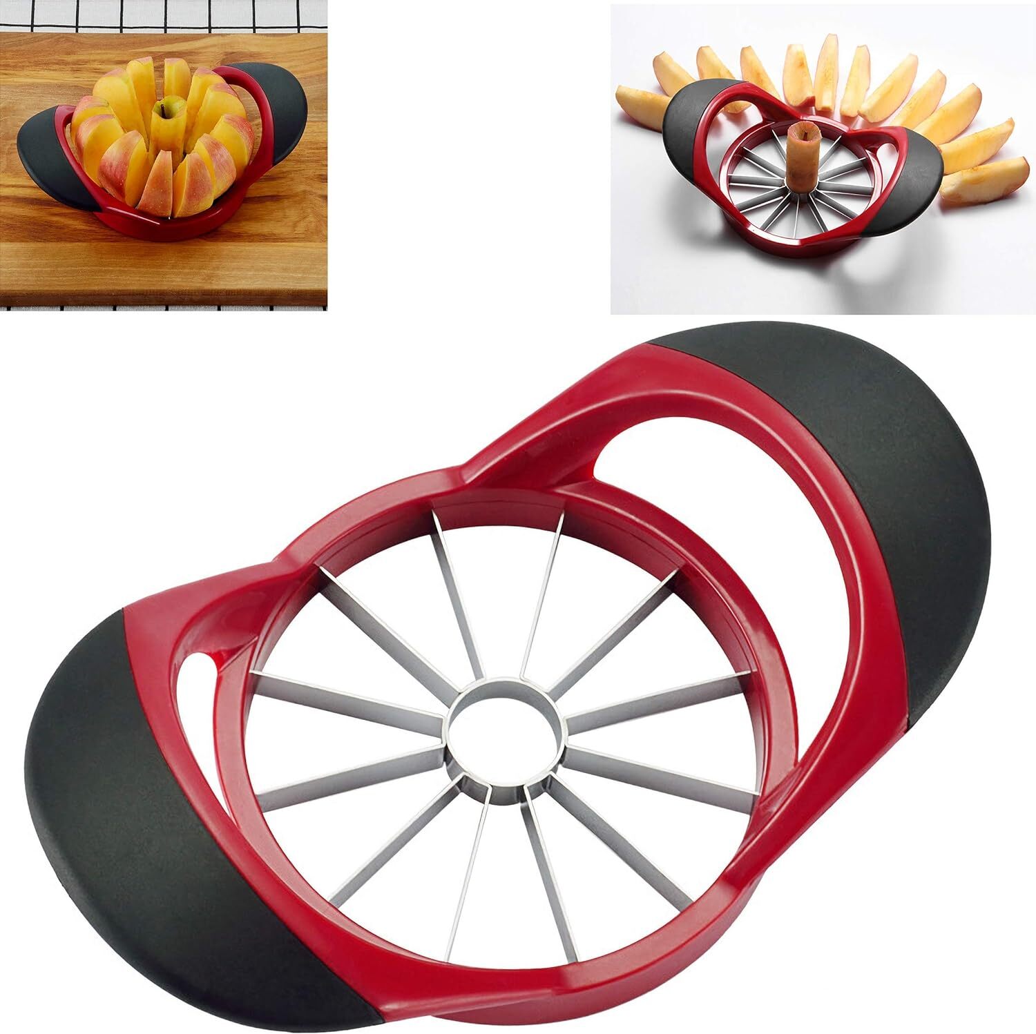 12-Blade Apple Slicer Stainless Steel Ultra-Sharp Apple Corer New