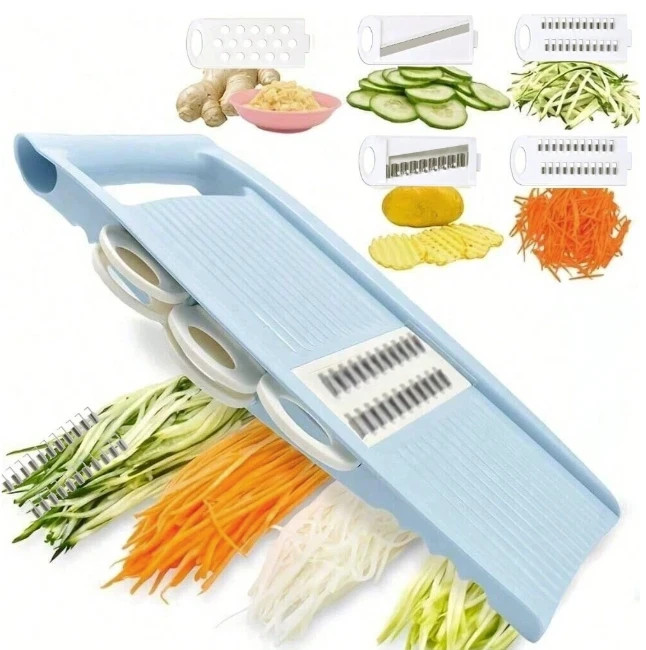1 Set 5-in-1 Vegetable Slicer & Grater – Multifunctional Kitchen Tool – NEW