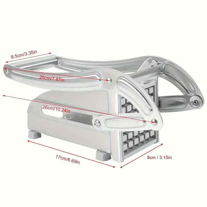 Vegetable Chopper French Fry Cutter Potato Slicer 2 Blade Stainless Steel Dicer