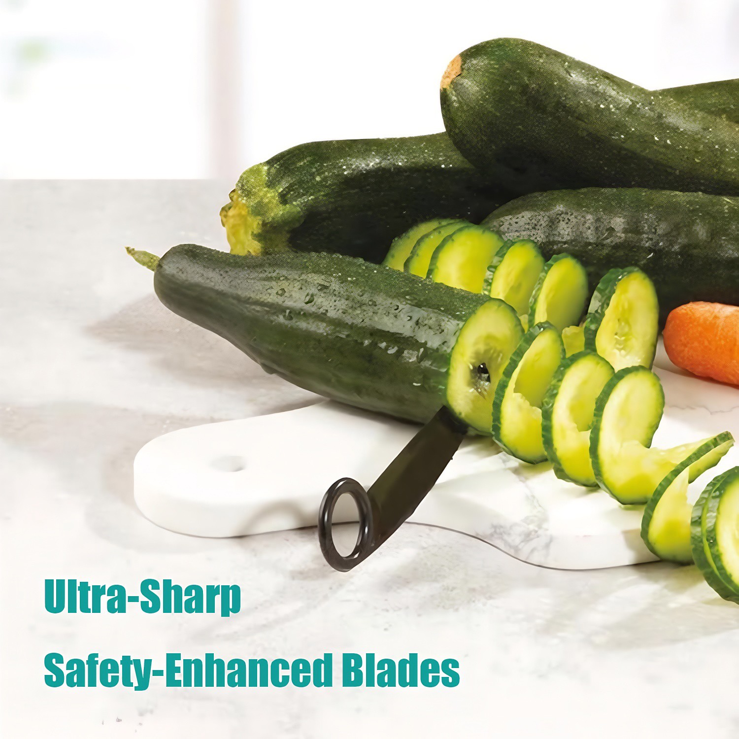 Kitchen Spiral and V-Shaped Tools, 2 in 1 spiral Cutter and V-Shaped Fruit Knife