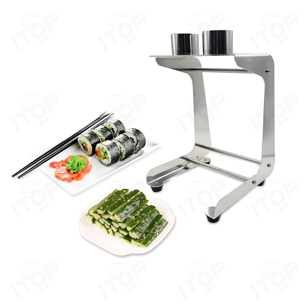 Commercial Cucumber Cutter Set For Sushi Rolling Cucumber Slicer With Rack NEW