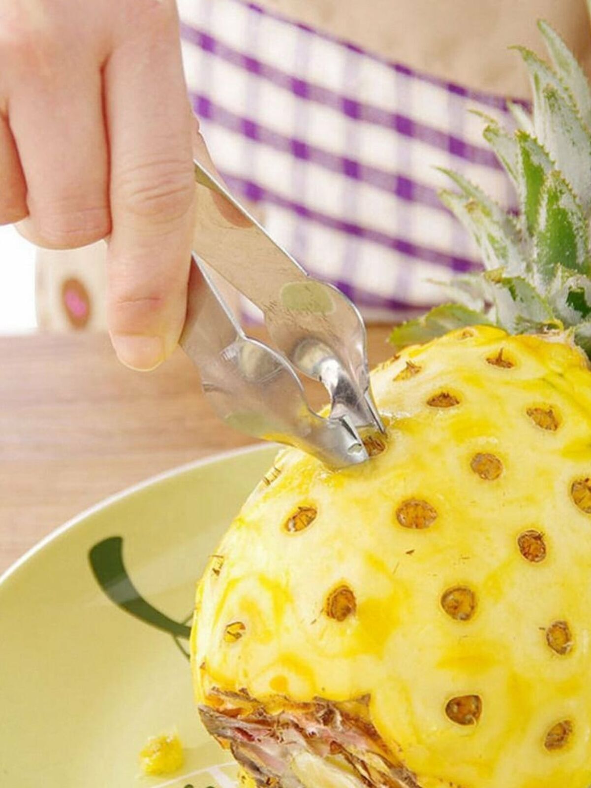 Stainless Steel Fruit Pineapple Corer Slicer Cutter Eye Peeler Kitchen Tools