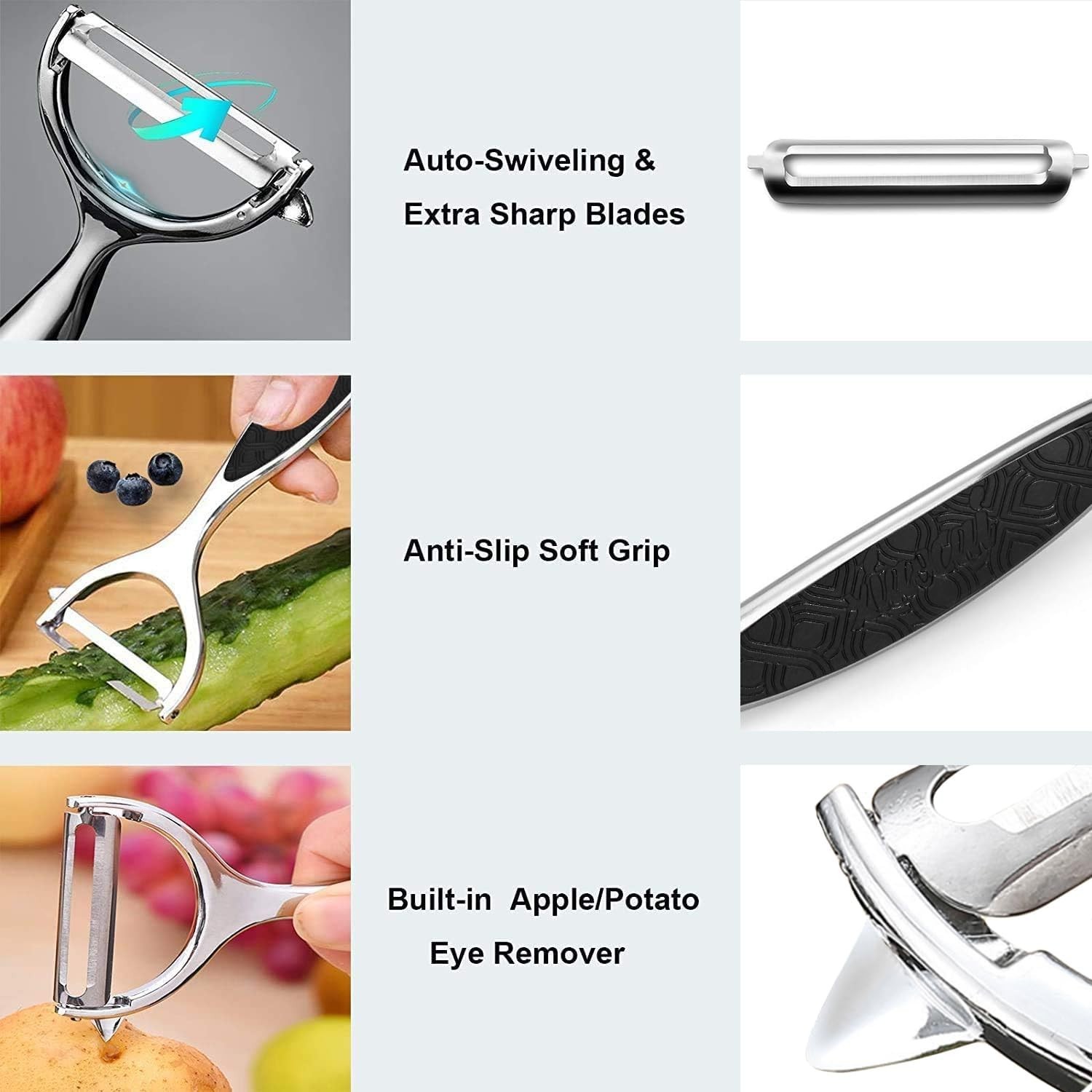 Lightweight Y-Shaped Peeler for Vegetables and Fruits – Perfect for Home Chefs