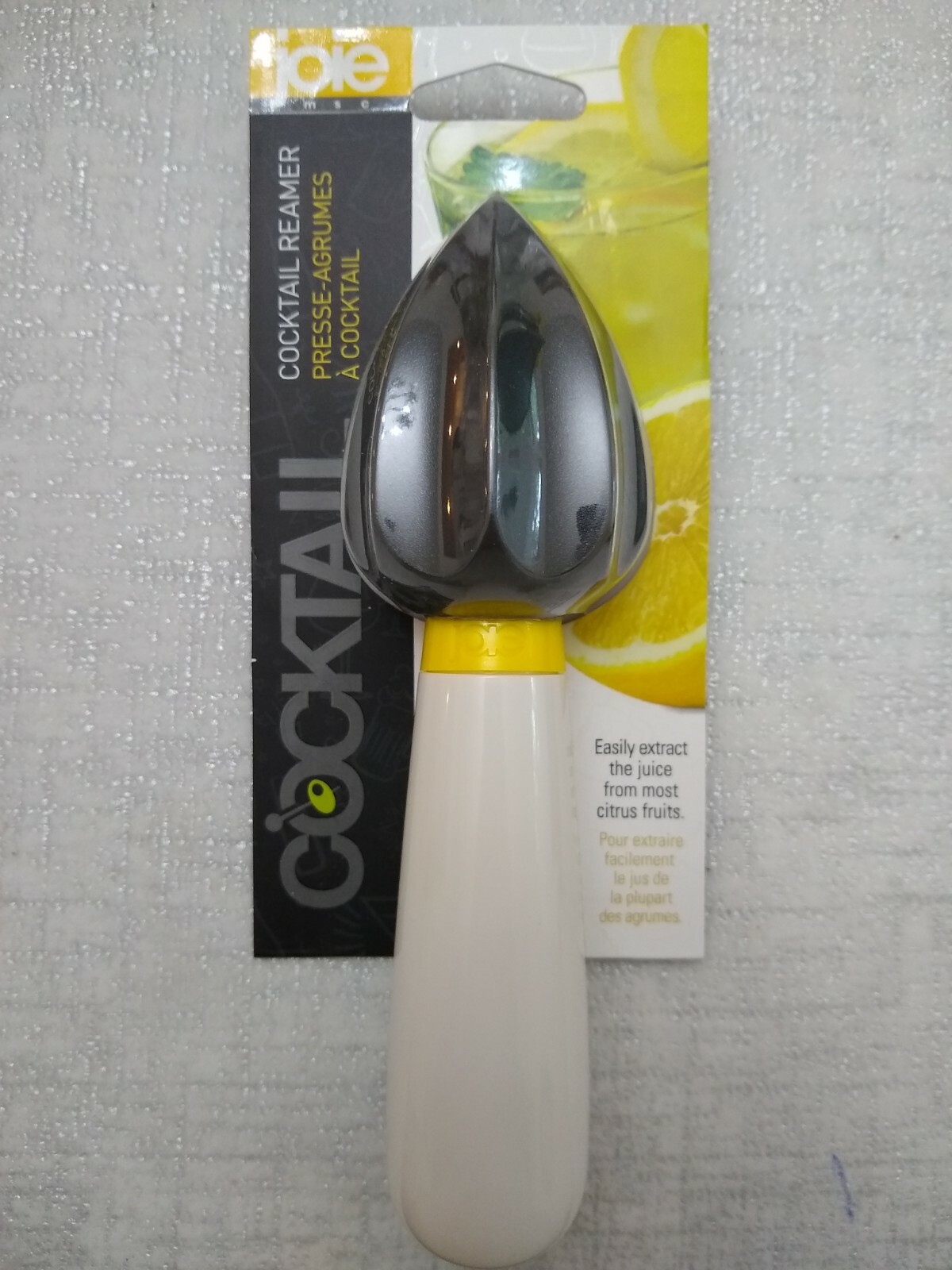 JOIE MSC COCKTAIL REAMER FDA APPROVED BPA FREE ONE SIZE WHITE lemon lime citrus