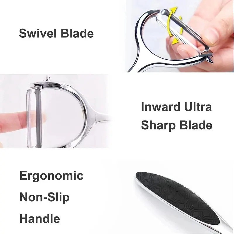 Stainless Steel Vegetable Fruit Peeler Non Slip Handle Potato Carrot Peeler