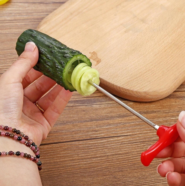 1pc Vegetable Spiral Knife Manual Slicer for Potato, Carrot, Cucumber,Salad Prep