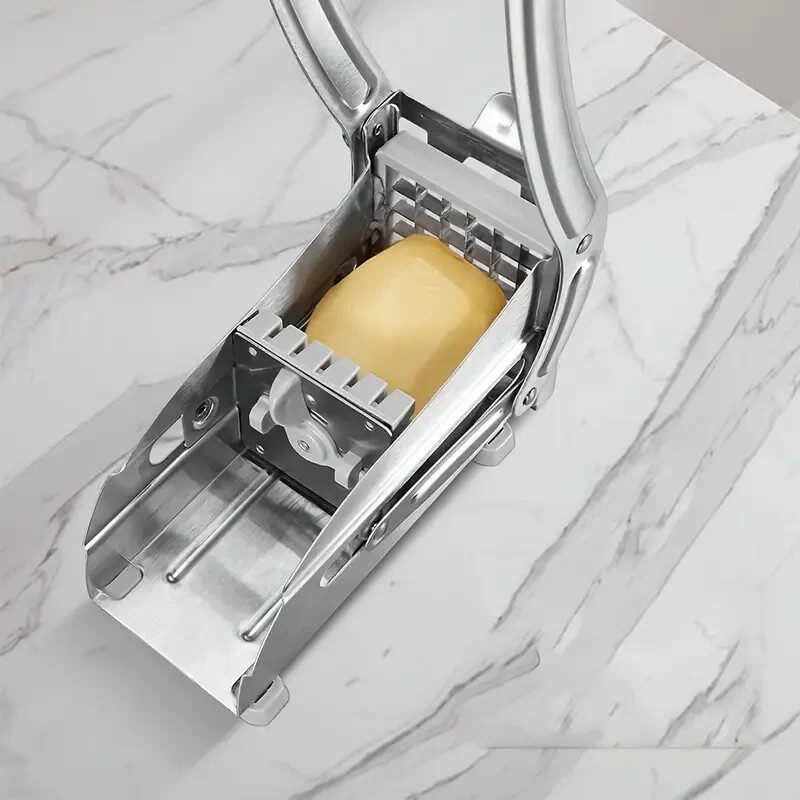 Vegetable Chopper French Fry Cutter Potato Slicer 2 Blade Stainless Steel Dicer