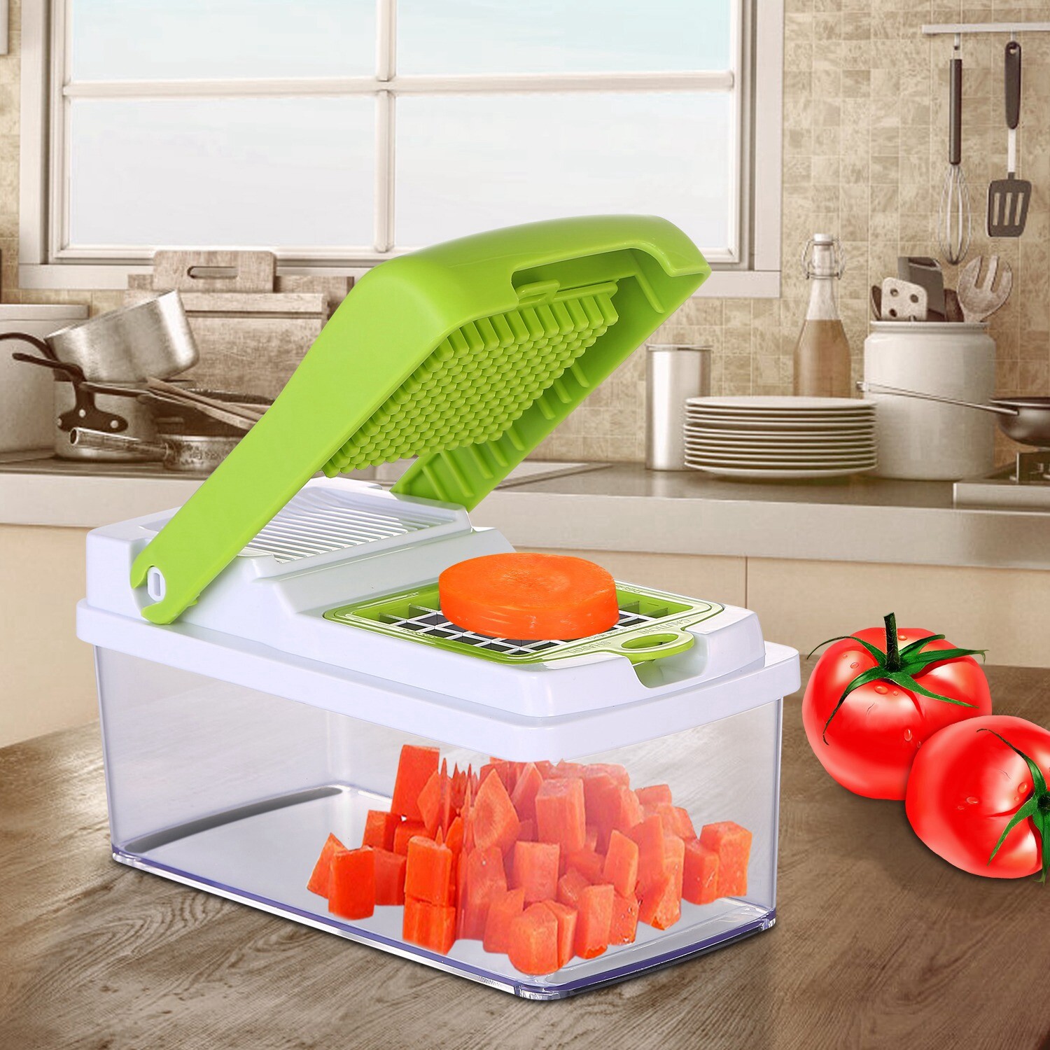 4in1 Food Vegetable Cutter Onion Fruit Dicer Chopper Veggie Slicer Kitchen Tools