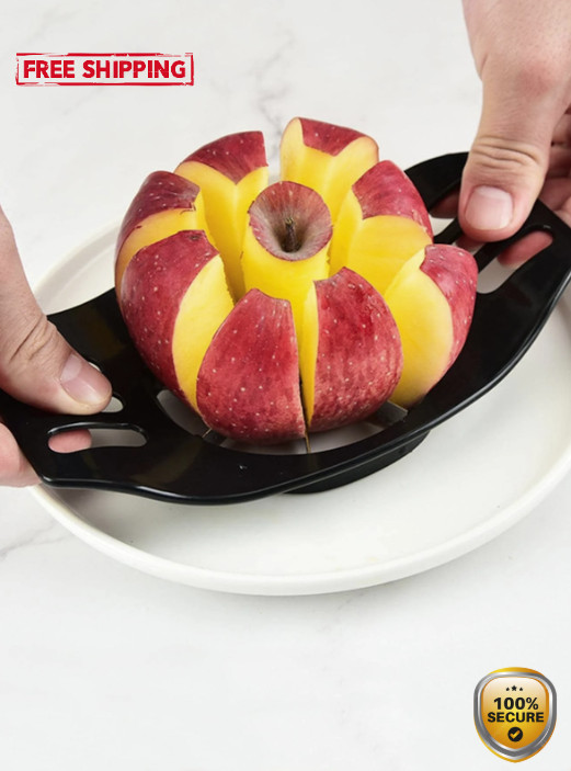 1pc: Stainless Steel Apple Cutter – Easy Grip, Quick & Even Slices – NEW