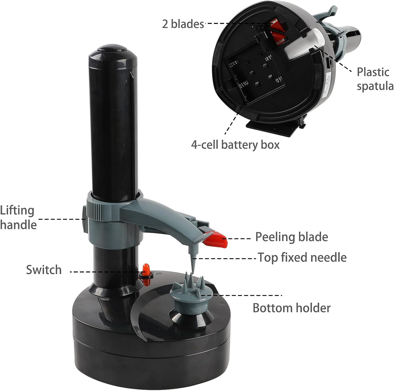 Electric Potato Peeler with 23 Replacement Blades Rotato Express Stainless Steel