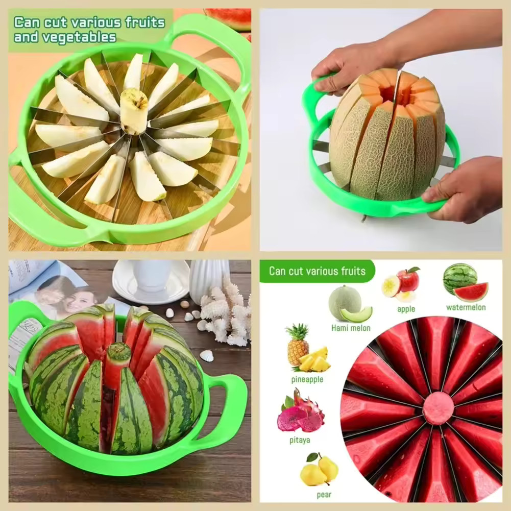 1 pc Stainless Steel Watermelon Slicer Cutter 12 Slice Fruit Divider Tool