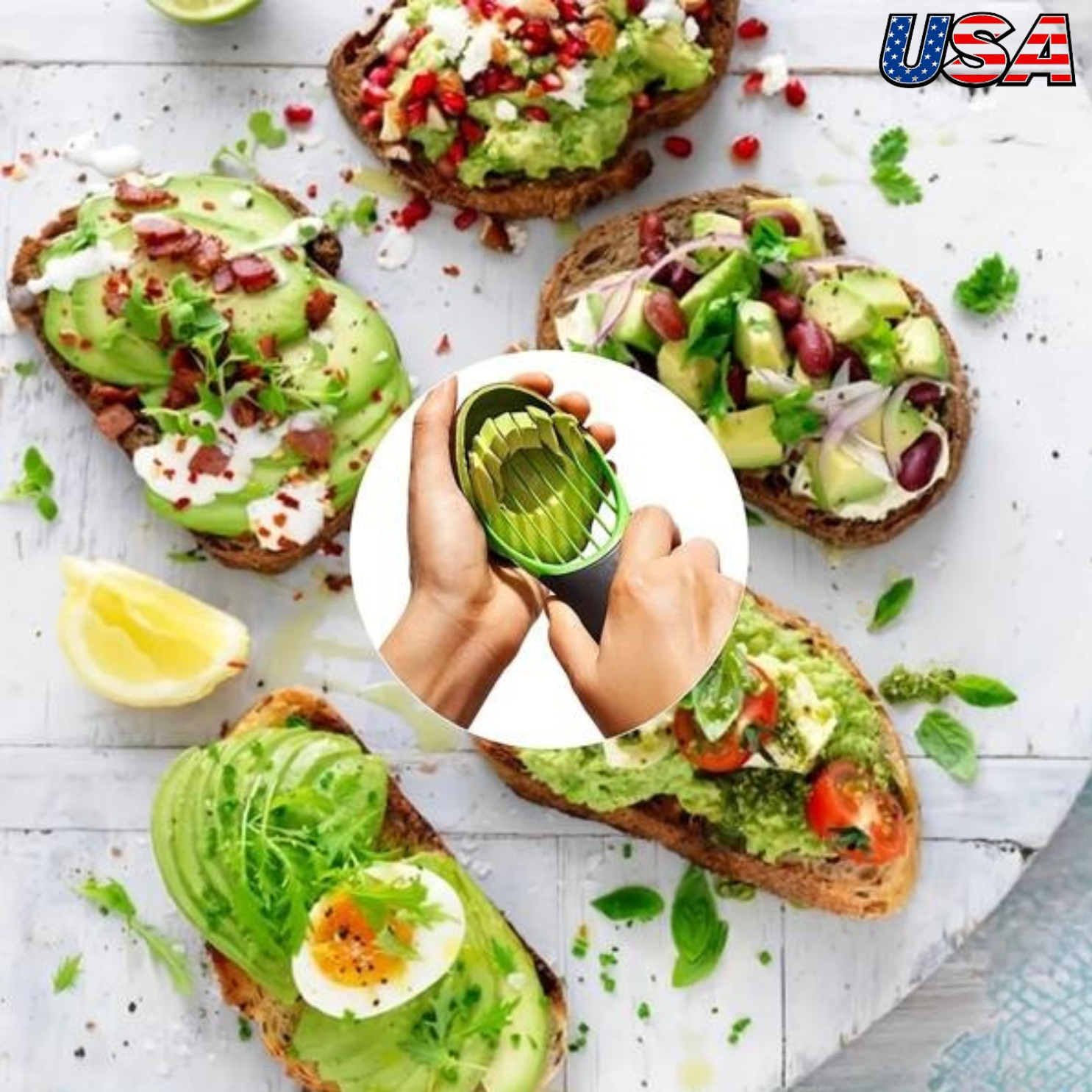 3-In-1 Avocado Cutter and Pit Remover Avocado Slicer Avocado Tool Set