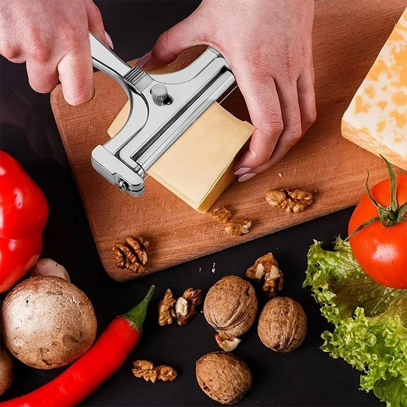 Stainless Steel Adjustable Cheese Slicer Wire Cutter for Thick or Thin Slices US